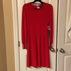 Brand new with Tags, gorgeous red dress, pearly buttons (still wrapped)